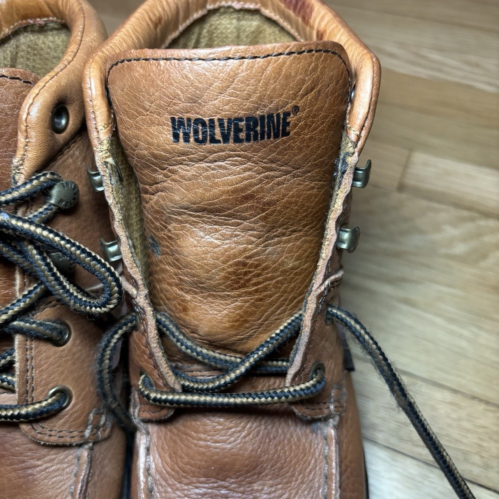 Wolverine Moc-Toe Chukka Shoe Men's 7 Brown Work boots Durable‎ Leather Lace Up - Picture 4 of 13